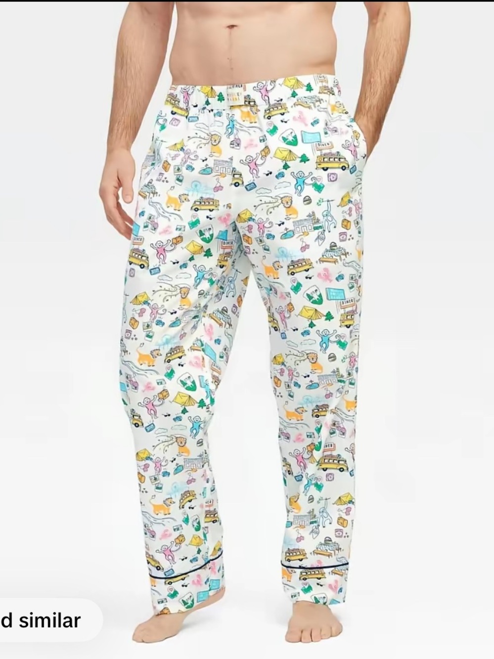 NWT Men’s Roller Rabbit x Target Boxer Pajama Pants Roadtrip Pattern XXL